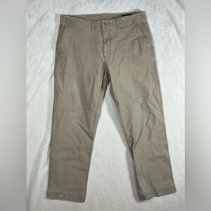 Bonobos Rigged Khaki Chino 34W 29L Brown Flat Front Pants Chinos